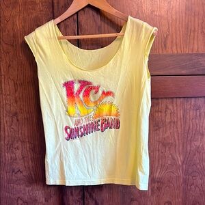 American Apparel Yellow KC and the Sunshine Band Tank Top. Size M